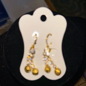 Elegant Gold and Silver Dangle Earrings